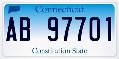 CT license plate AB97701