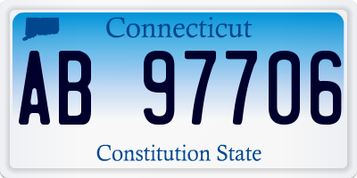 CT license plate AB97706