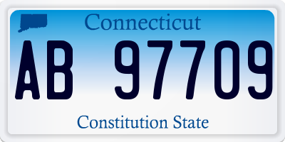 CT license plate AB97709