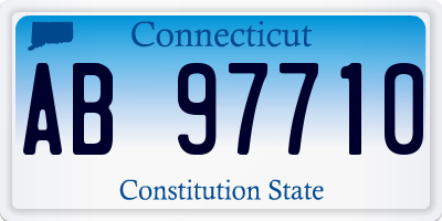 CT license plate AB97710