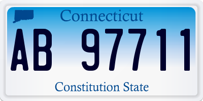 CT license plate AB97711