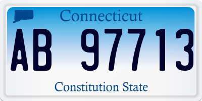 CT license plate AB97713