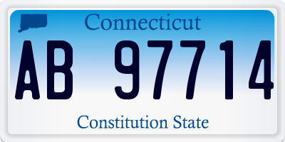 CT license plate AB97714