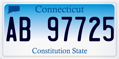 CT license plate AB97725