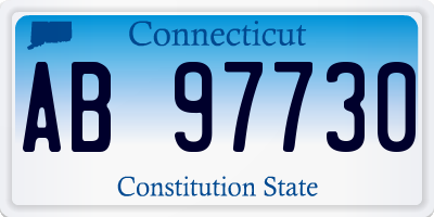 CT license plate AB97730