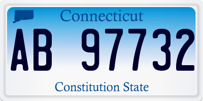 CT license plate AB97732