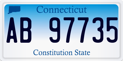 CT license plate AB97735