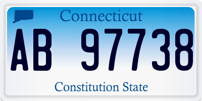 CT license plate AB97738