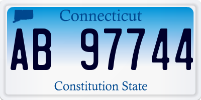 CT license plate AB97744