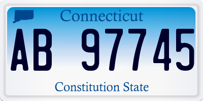 CT license plate AB97745