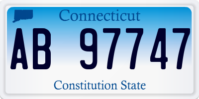 CT license plate AB97747