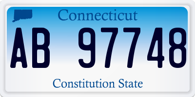 CT license plate AB97748