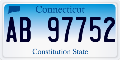 CT license plate AB97752