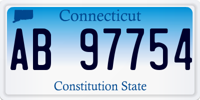 CT license plate AB97754