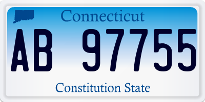 CT license plate AB97755