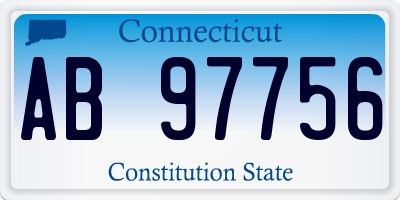 CT license plate AB97756