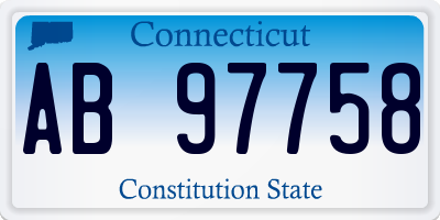 CT license plate AB97758