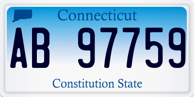 CT license plate AB97759