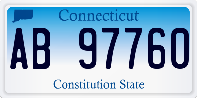 CT license plate AB97760