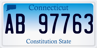 CT license plate AB97763