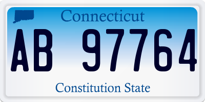 CT license plate AB97764