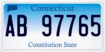 CT license plate AB97765