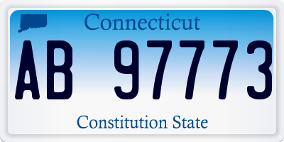 CT license plate AB97773