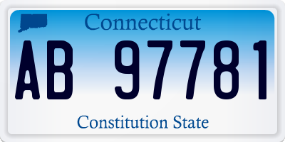 CT license plate AB97781