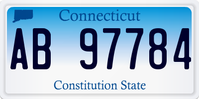 CT license plate AB97784