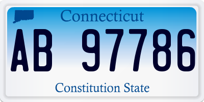 CT license plate AB97786