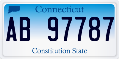 CT license plate AB97787