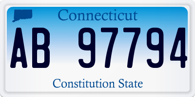 CT license plate AB97794