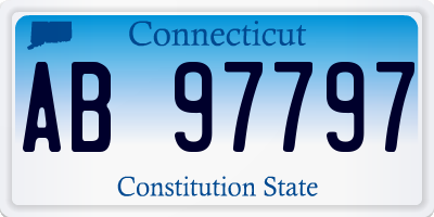 CT license plate AB97797