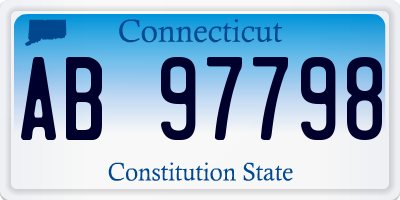 CT license plate AB97798