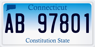 CT license plate AB97801