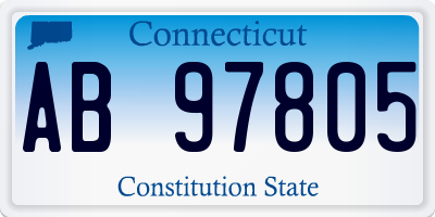 CT license plate AB97805