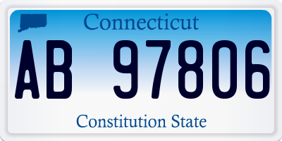 CT license plate AB97806