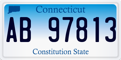 CT license plate AB97813