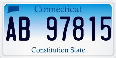 CT license plate AB97815