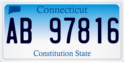 CT license plate AB97816