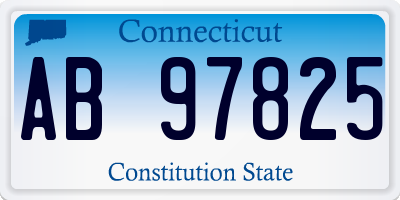 CT license plate AB97825