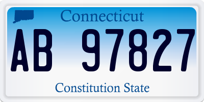 CT license plate AB97827