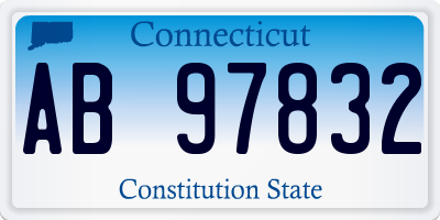 CT license plate AB97832
