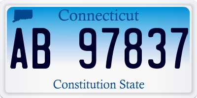 CT license plate AB97837