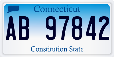 CT license plate AB97842