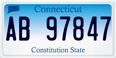 CT license plate AB97847