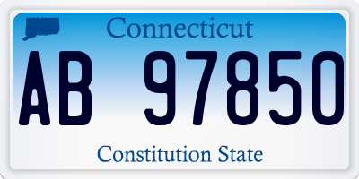 CT license plate AB97850