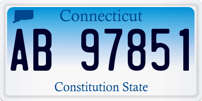 CT license plate AB97851