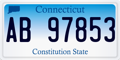 CT license plate AB97853