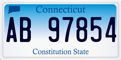 CT license plate AB97854